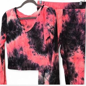 ✨✨✨Tie-Dye Matching Set - Cropped Long Sleeve Hoodie & Matching Leggings✨